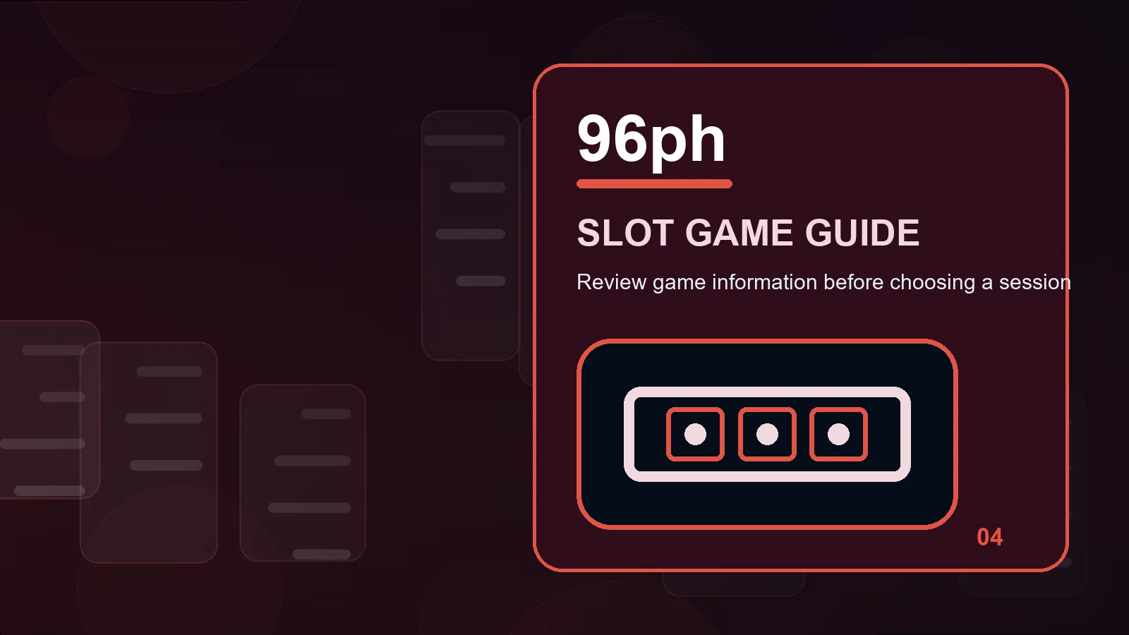 96ph slots illustration for stake controls in the responsible choice journal